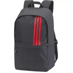 ADIDAS 3 Stripe Backpack Grey - Red