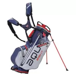 Aqua 8 W/P Stand Bag Silver Navy Red