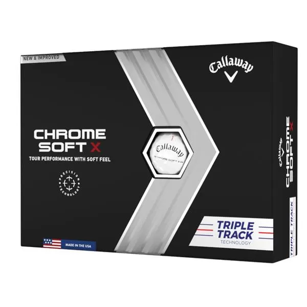 Callaway Chrome Soft X Triple Track Balls White 3 Callaway Chrome Soft X Triple Track Balls White