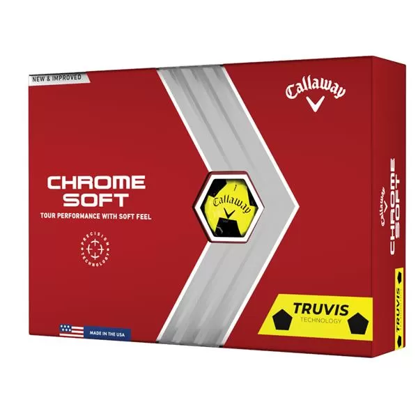 Callaway Chrome Soft Truvis Yellow Balls Black 3 Callaway Chrome Soft Truvis Yellow Balls Black