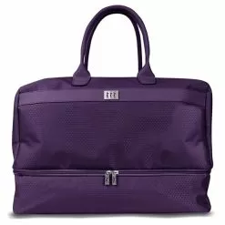 Honeycomb Holdall With Shoe Compartment Purple