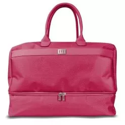 Honeycomb Holdall With Shoe Compartment Pink