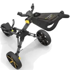 PowaKaddy Micra Push Cart Gunmetal Yellow -Sale Golf Online PW21B0102001 3 L