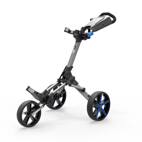 PowaKaddy Micra Push Cart Gunmetal Blue 3 PowaKaddy Micra Push Cart Gunmetal Blue