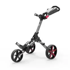 PowaKaddy Micra Push Cart Gunmetal Red