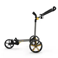 PowaKaddy DLX-Lite FF Push Cart Gunmetal Yellow -Sale Golf Online PW21B0103001 5 L