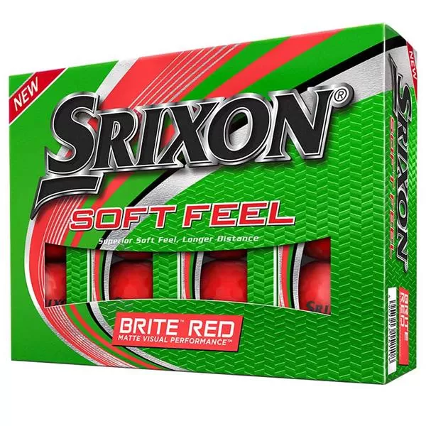 Srixon Soft Feel Golf Balls Bright Red 3 Srixon Soft Feel Golf Balls Bright Red