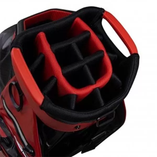 TaylorMade StormDry W/P Cart Bag Red - Black 4 TaylorMade StormDry W/P Cart Bag Red - Black - Image 2