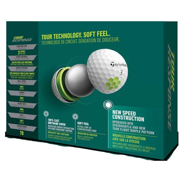 TaylorMade Tour Response Golf Ball Dozen White 5 TaylorMade Tour Response Golf Ball Dozen White - Image 3