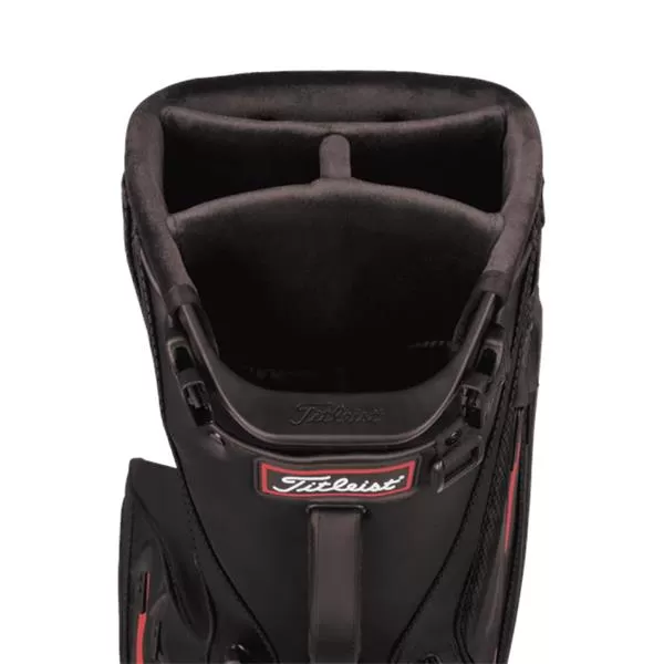 Titleist Jet Black Premium Stadry Stand Bag . Black Black Red 4 Titleist Jet Black Premium Stadry Stand Bag . Black Black Red - Image 2