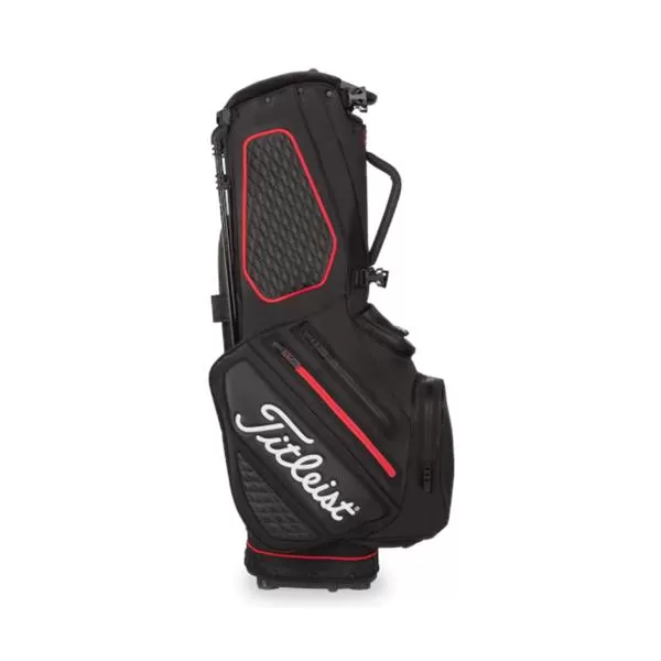 Titleist Jet Black Premium Stadry Stand Bag . Black Black Red 6 Titleist Jet Black Premium Stadry Stand Bag . Black Black Red - Image 4