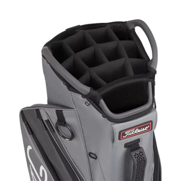 Titleist 14 Cart Bag Charcoal Graphite Black 4 Titleist 14 Cart Bag Charcoal Graphite Black - Image 2