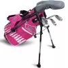 Junior 42" 4 Club Stand Set Right Hand Pink - White