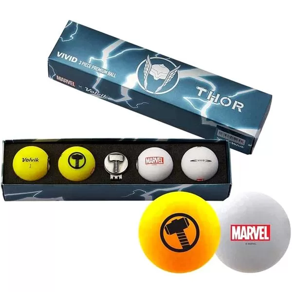 Volvik Vivid 4 Ball + Marker Thor ONE 3 Volvik Vivid 4 Ball + Marker Thor ONE